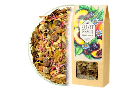 Herbata Biała Shou Mei AKSAMITNA BRZOSKWINIA (KT) (25g) Naturalny Aromat